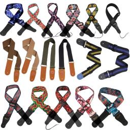Correias de guitarra ajustáveis de algodão puro, cintos de guitarra para baixo, Acústico, Ukulele clássico, Multicolorido - Image 1