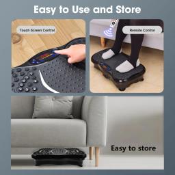 Máquina de exercício de placa vibratória de alta qualidade, capacidade de 300-400 lbs, plataforma vibratória de treino de corpo inteiro para drenagem linfática - Image 6