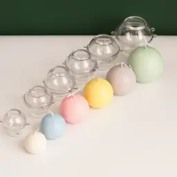 Molde Esférico De Vela De Plástico, Artesanato DIY, Vela Fazendo Suprimentos, Kit De Moldes De Acrílico, Presente De Festa De Férias, Decoração De Casa, 5-8cm - Image 2