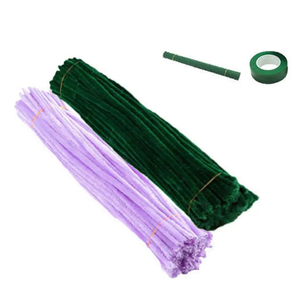 Pipe Cleaners Artesanato Flexível Bendable Fio, Chenille colorido Hastes, DIY Tulip Bouquet Fazendo Kit, Crianças, Menina, Flower Art, 1 Conjunto - Image 1
