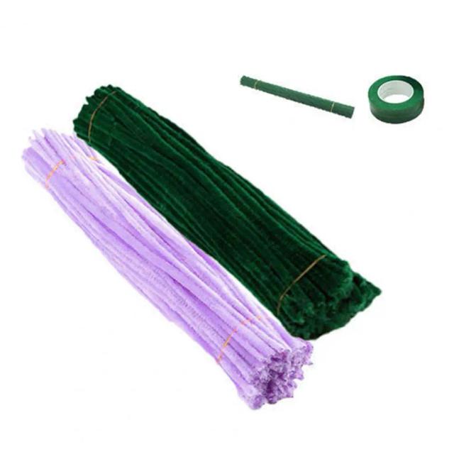 Kit de Artesanato com Canudos Chenille Coloridos para Fazer Buquês de Tulipas - Ideal para Crianças e Meninas