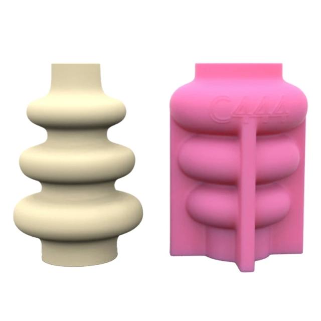 Molde de Silicone Especial para Vasos de Flores em Resina Epóxi - Ideal para Artesanato Artesanal