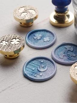 Fosco selo de cera, 25mm, estrela, lua, trevo, amor, sorte, mel, bronze, diy, casamento, cartão, decoração ferramentas - Image 2
