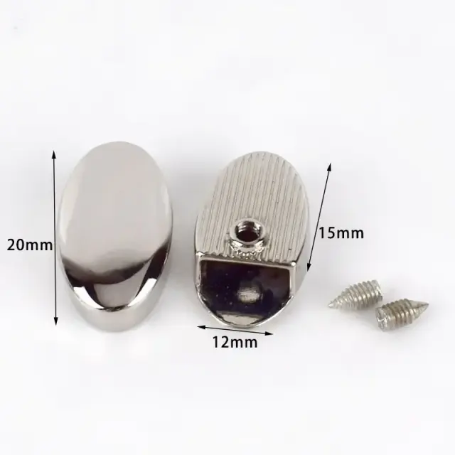 Kit com 30 Fechos de Zíper de Metal com Clipe e Puxador para Acessórios de Couro e Artesanato DIY