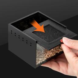 Inseto Breeding Box Terrários, Recipiente para incubação de répteis pequenos Caixa de alimentação acrílica Tanque de gaiola para escorpiões - Image 2