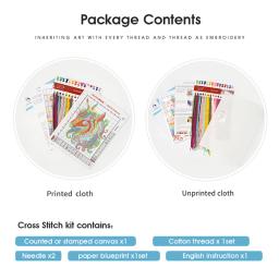 Kit Bordado Ponto Cruz para Crianças, Série Patch Rabbit, Impresso em Canvas, Padrões de Animais DIY Cartoon, Artesanato De Costura, 14ct, 16ct, 11ct - Image 6