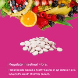 Suplementos Probióticos para Animais de Estimação, Cães e Gatos, Regular a Flora Intestinal, Aumentar a Imunidade, 180 Comprimidos - Image 3
