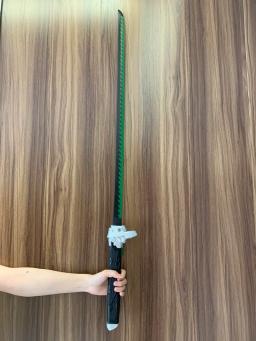 106cm jogo katana arma 1:1 cosplay espada fantasma mal ninja conjunto faca verde preto bainha role play modelo prop espada de segurança plutônio para - Image 6