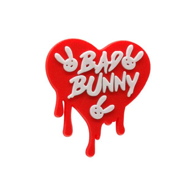 Charms de Sapato Bad Bunny para Mulheres - Acessórios Elegantes para Sandálias e Clips Decorativos, Novo, 1 Unidade