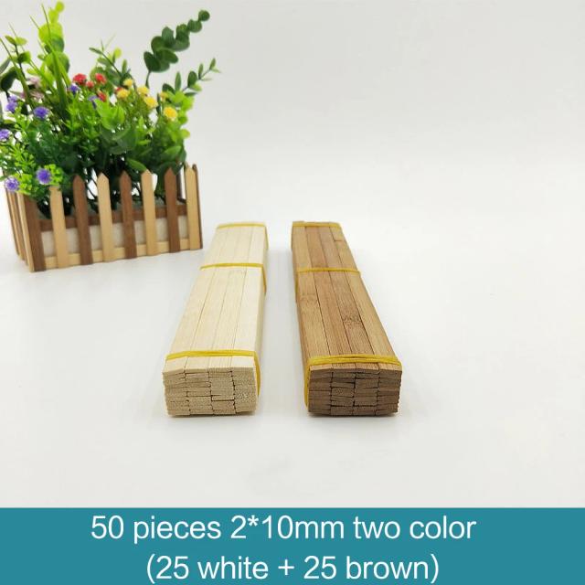 Varas de Bambu Multitamanho para Artesanato - 50 Peças de 30cm para DIY e Projetos de Construção