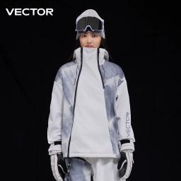 VECTOR Homens e Mulheres Splicing Esqui Top À Prova D 'Água À Prova de Vento Quente Durável Interior e Ao Ar Livre Jaqueta de Snowboard - Image 1