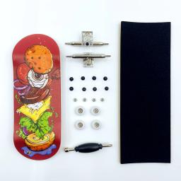 Conjunto de teclado profissional de 34mm, deck de madeira, eixo único, rodas cnc, mini skate completo de dedo - Image 4