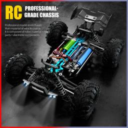 Carro rc off road 4x4 de alta velocidade 70 km/h carro de controle remoto com farol led sem escova 4wd 1/16 monster truck brinquedos para meninos presente - Image 5