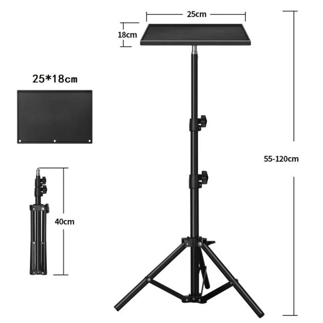 Suporte Universal para Projetor: Do Assoalho à Parede com Haste Telescópica e Tripé Ajustável.