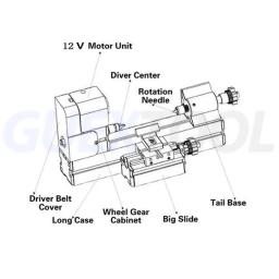 Mini Torno de Metal para Madeira DIY Modelo de Máquina de Ferramenta para Madeira Máquina de Ferramenta Elétrica AC100~240V, 60w 20000r/min Motor  36W Mini Torno Universal Motorizado para Metalurgia DIY CNC Ferramenta - Image 5