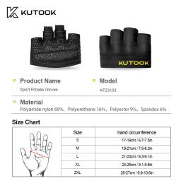 KUTOOK-Luvas Esportivas de Fitness para Treinamento, Halterofilismo, Treino, Luvas Parciais Duráveis com Almofada para Exercício, Acessórios de Ginástica - Image 6