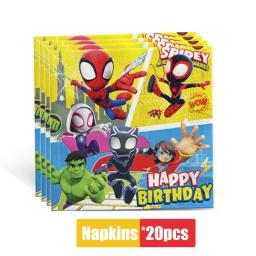 Spidey e Seus Incríveis Amigos Kits De Decoração De Festa De Aniversário, Guardanapos De Papel, Pratos, Copos, Banner, Balões, Suprimentos Infantis, Novo - Image 4