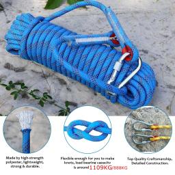 10m 20m ao ar livre corda de escalada flutuante corda auxiliar cordas 10mm 12mm diâmetro cabo de alta resistência corda segurança trekking caminhadas acessórios - Image 2