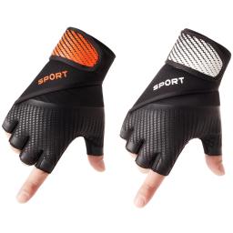 Luvas de levantamento de peso com suporte de pulso, proteção total para palma, apertos extras para fitness, ginástica, 1 par - Image 2