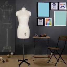 Manequim de costura alfaiate feminino parte superior do corpo modelo padrão internacional para design de roupas e vestido forma suporte pode ser pinado - Image 6