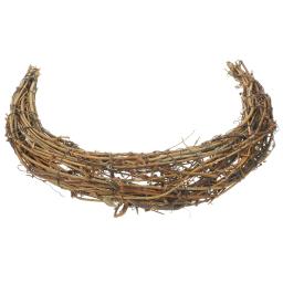 Coroa de vime em forma de lua, guirlanda ramo videira, aro floral, guirlanda seca DIY, artesanato anel, Natal casamento - Image 6