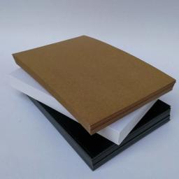 Papel Kraft preto e branco em branco, cartão artesanal DIY, papelão grosso, papel de desenho, 20 folhas por lote - Image 2