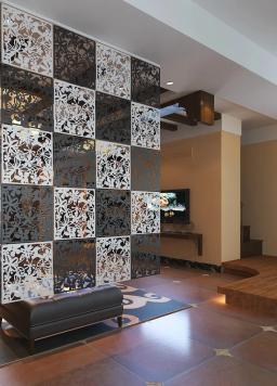 Divisor de quarto, 8 peças, biombo, tela de parede, divisórias de sala, pvc, adesivos de parede, módulo de recortes, tela dobrável de casa - Image 4