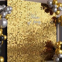 Cortina de chuva de brilho para festa de aniversário e casamento decoração, ouro, preto, prata, 1pcs, 1x2m - Image 5