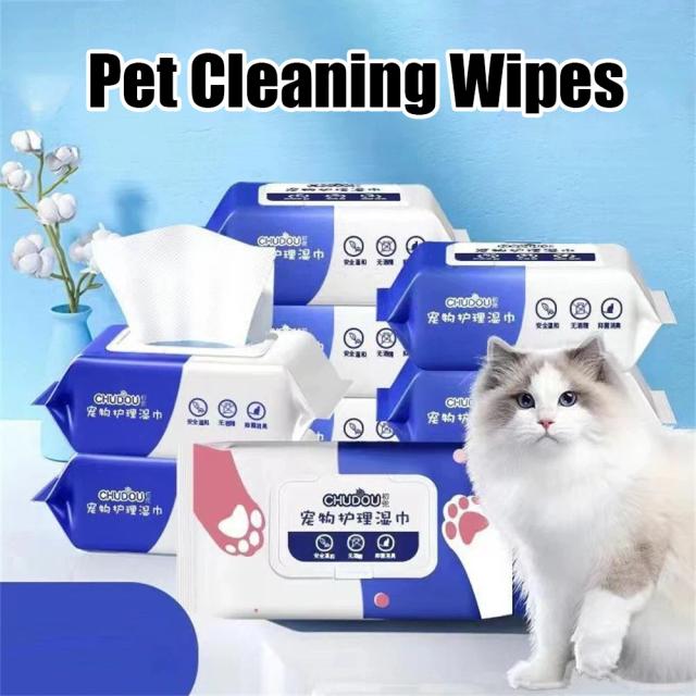 Lenços umedecidos para pets com fórmula de água pura: 3 texturas para limpeza eficaz, desodorização e preservação da umidade