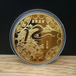 Moedas Comemorativas do Ano Novo da Serpente, Medalhas do Zodíaco Chinês, Moedas Relief 3D, Colecionáveis, 1Pc, 2022 - Image 5