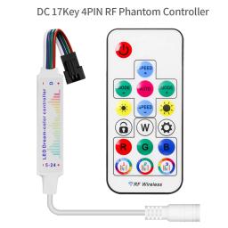 Kits de fitas LED Smart RGB com música, telecomando DC, endereçável individualmente, DC, 5V, 12V, WS2812B, WS2811, WS2813, WS2815, 5050 - Image 3
