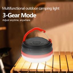 Luz de acampamento portátil com base magnética, luz de emergência, 3 modos de iluminação, barraca de trabalho ao ar livre - Image 3