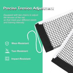 Rede retrátil de tênis de mesa, grade de plástico de malha forte, kit de rede portátil, rack de rede, kit de substituição para jogos de pingue-pongue - Image 3