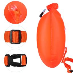 VORCOOL Bóia de natação em águas abertas Bolsa de natação flutuante de segurança ultraleve para nadadores, triatletas, snorkelers, surfistas (laranja) - Image 3