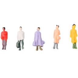 Trilha de trem em miniatura, 50pcs, 50pcs, ferrovia, trabalhador, pessoas, layout, decoração, escala 1:87 ho, figuras pintadas, acessórios modelo - Image 6