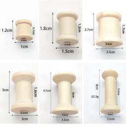 10/5 pçs mini bobinas de madeira vazio linha carretéis enrolador para fio fio fitas carretel bordado acessórios de costura ferramentas diy - Image 1