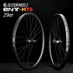 Rodas de Carbono ELITEWHEELS 29er MTB Ultraleves com 28mm de Largura e 24mm de Profundidade, Aros para Bicicleta de Montanha com Cubo M11 Straight Pull - Image 1