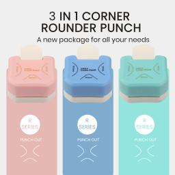 3-Way Corner Rounder Punch, 3 em 1 Cortador de Canto para Card Making, Laminado, Cardstock, Scrapbooking, 4mm, 7mm, 10mm - Image 2