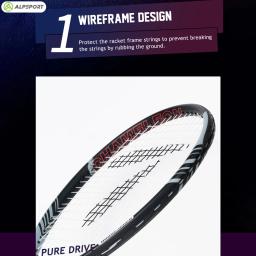 ALP Raquete 18K- Raquete de ténis Raquete composta de fibra de carbono Raquete de ténis profissional com saco de raquete Treinador de ténis - Image 2