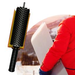 Escova de cera de esqui com alça de eixo e kit de capa escova rotativa prática manutenção de snowboard profissional escova de depilação de snowboard - Image 5