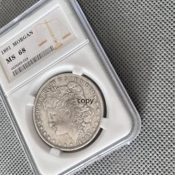 US Morgan 1Dollar Prata Réplica Moeda Comemorativa, 1891 - Image 2