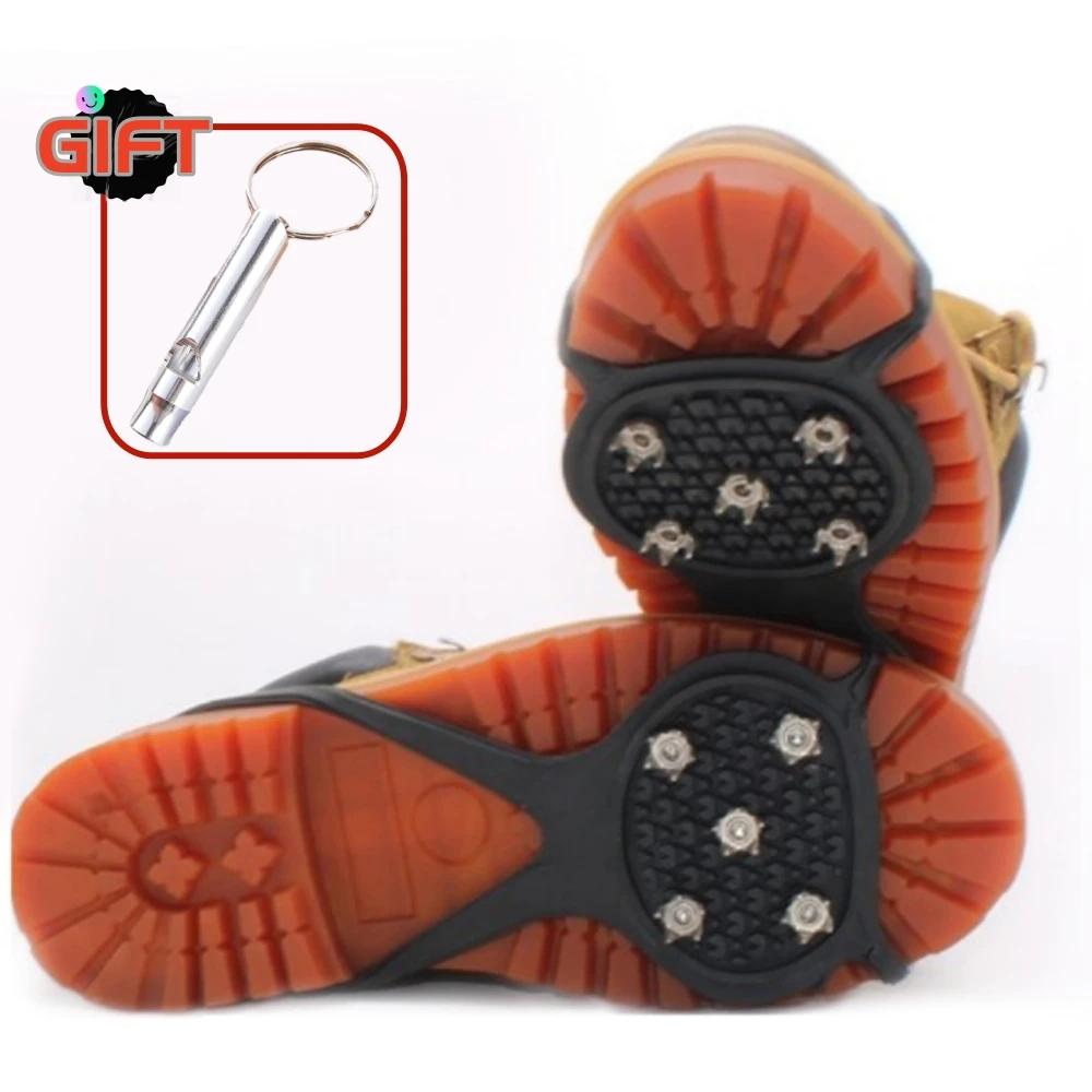 10 dentes crampon montanhismo neve antiderrapante crampon sapato capa de gelo agarrar esqui garra caminhadas escalada proteção engrenagem - Image 1
