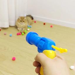 Brinquedos interativos de pelúcia para gatos, Gatinhos criativos, Jogos Mini Pompons, Lançamento interativo, Treinamento, Artigos para Brinquedos, Acessórios Pet - Image 6