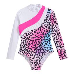 Meninas Manga Longa Cartoon Cavalo Imprimir Collant De Ginástica, Macacão De Dança, Tutu, Bodysuit para Adolescentes, Patinação No Gelo - Image 6