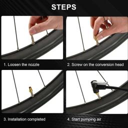 Adaptador de válvula francesa de bicicleta, adaptador de latão para presta para schrader, conversor de válvula de bicicleta, acessórios de conector de bomba 5/10 peças - Image 6