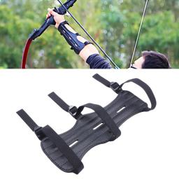 Ajustável tiro com arco para a prática de caça proteção cinta segura braçadeira braço guarda acessórios proteção arm guarda - Image 3