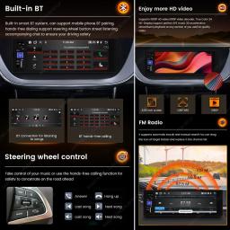 Carro universal multimídia player 1din android sistema inteligente sem fio carplay android suporte automático bt rádio fm conexão aux - Image 2