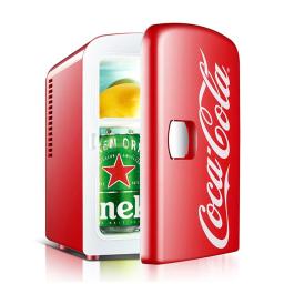Mini Multifunctional Refrigerador de Coca-Cola, cosméticos, cerveja, bebida, refrigerador, aquecedor, dormitório, refrigerador para o carro, casa, 4L, 12V, 220V - Image 1