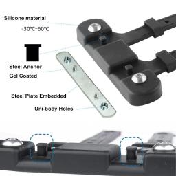 Suporte para garrafa de água de bicicleta Gaiola de garrafa de silicone Cinta de selete Fork Frame Montagem Multi Local Peças de bicicleta 5 cores - Image 2