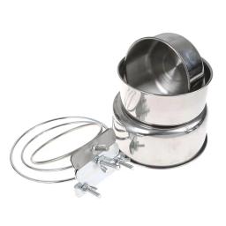 Aço inoxidável Clamp-On bebedor de água para Pet, Food Dish, Hamster, Bird Feeder, Parrot Feeding Bowl, Cage Cup - Image 6